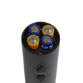Elektrische kurkentrekker op batterij zilverkleurig 23 cm