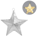 Weihnachtsstern LED Batteriebetrieben Stoff goldfarbig 30 cm