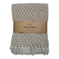 Take a Plaid 56 gerecycled katoen beige 130 x 180 cm