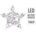 Kerstster LED op batterij snow 40 cm