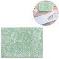 Ginger Ray fotoalbum Hello Baby linnen groen 21 cm