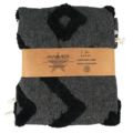Mycha Ibiza plaid 4 recycelte Baumwolle schwarz 130 x 170 cm VE16