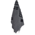 Mycha Ibiza plaid 4 recycelte Baumwolle schwarz 130 x 170 cm VE16