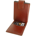 Valenta Card Case Pocket Premium braun Leder