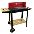Alpina BBQ houtskool op wielen 85 cm
