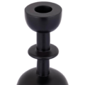 PTMD kandelaar Yanou met ring L aluminium zwart 32 cm