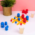 Out of the blue tic tac toe drankspel met glazen 24-delig