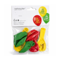 Amscan ballon Happy Birthday rood/groen/geel 22,5 cm 6 stuks