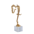 PTMD beeld Horton olifant marmer/goudkleurig 42 cm
