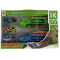 Dino transporter und transformierbares bahnauto set