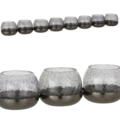 J-Line theelichthouder Craquele 8 bollen zwart 71 cm