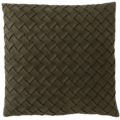 J-line kussen gewoven groen 45 x 45 cm