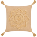 J-Line kussen Bloem beige 43 x 43 cm