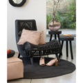 J-Line kussen Suede leer oudroze 43 x 43 cm