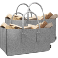 Premium mand vilt lichtgrijs 50 cm set van 2
