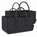 Premium mand vilt donkergrijs 61 cm set van 2