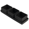 Gusta serveerplateau zwart Dip It 4 delig 23 cm