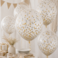 Ballonnen confetti 25 cm 4 stuks