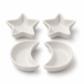 Schalen Star Moon wit 12 cm set van 4