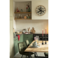 J-Line wandklok Tandwiel zwart/hout 60 cm