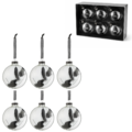 J-Line kerstballen glas bol droogtak zwart 8 cm set van 6