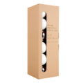 Kerstballen wit/transparant 7 cm set van 24