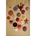 J-Line kerstballen geel 17 cm 4 stuks