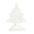 J-Line kerstboom LED op batterij wit 25 cm