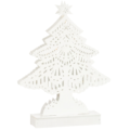J-Line kerstboom LED op batterij wit 32,5 cm