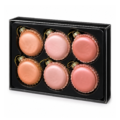Kerstbal glas Macaron nude 6 cm set van 6