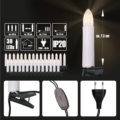 Lichtketting 30 LED kaarsen EU-stekker wit 7,3 m