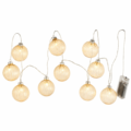 J-Line lichtketting Bollen glas amber 165 cm
