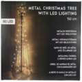 Kerstboom met LED verlichting op batterij IP44 150 cm