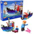 Kids Bricks bouwstenen boot 16 cm 118 delig