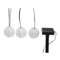 Lumineo Solar lichtslinger lampion wit 4,5 m