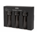 SENZA theelichthouder/vaas grijs 10 cm set van 3