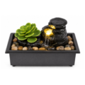 Out of the Blue fontein mini tuin LED op batterij 17,5 cm