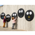 Krijtborden outdoor Emoji 84 cm set van 5