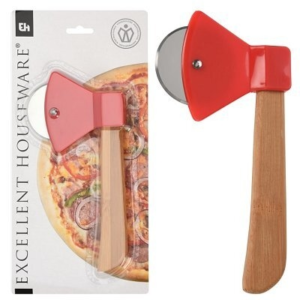 Pizzaschneider Edelstahl-Bambusschneider