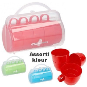 Campingbekers 4 stuks