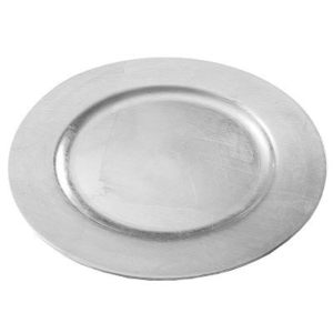 Dekoratie onderbord zilverkleurig 33 cm
