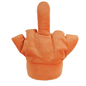 Mütze Mittelfinger orange