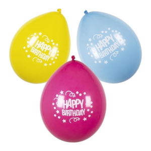 Ballon verjaardag Happy Birthday 6 stuks