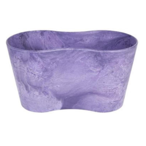 Artstone Pflanzentopf mit Deckel Lila 26 cm