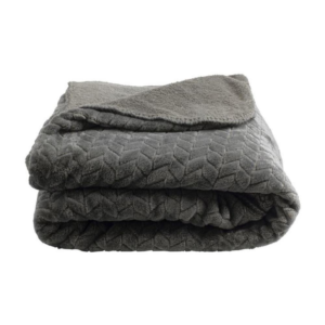 Gusta plaid teddy grijs 150 x 200 cm