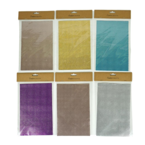 Knutselpapier glitter 3 vellen 25 cm assorti