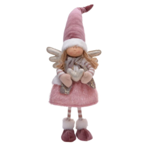 Kerstengel met hart 42 cm