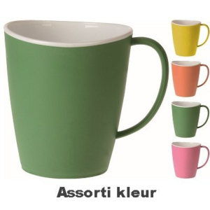 Drinkbeker met oor kunststof duotone