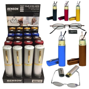 Leesbril in koker metaal sterkte 2