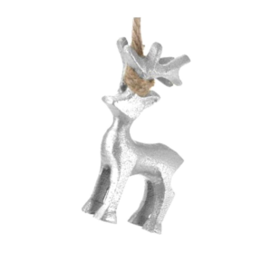 Hanger rendier zilverkleurig 7 cm